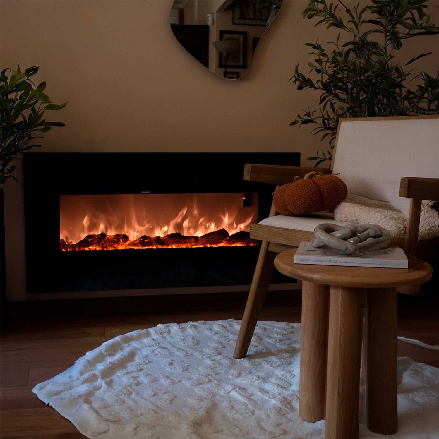 Caminetto Elettrico Sined Stelvio 128 Cm Eleganza e Calore P