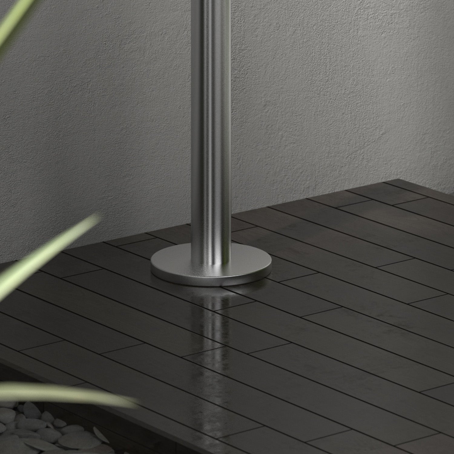 Sined Quartu Doccia Per Esterni In Acciaio 316l Con Soffione e Lavapiedi h 2289 Cm Inox Attacchi a Scomparsa Sulla Base