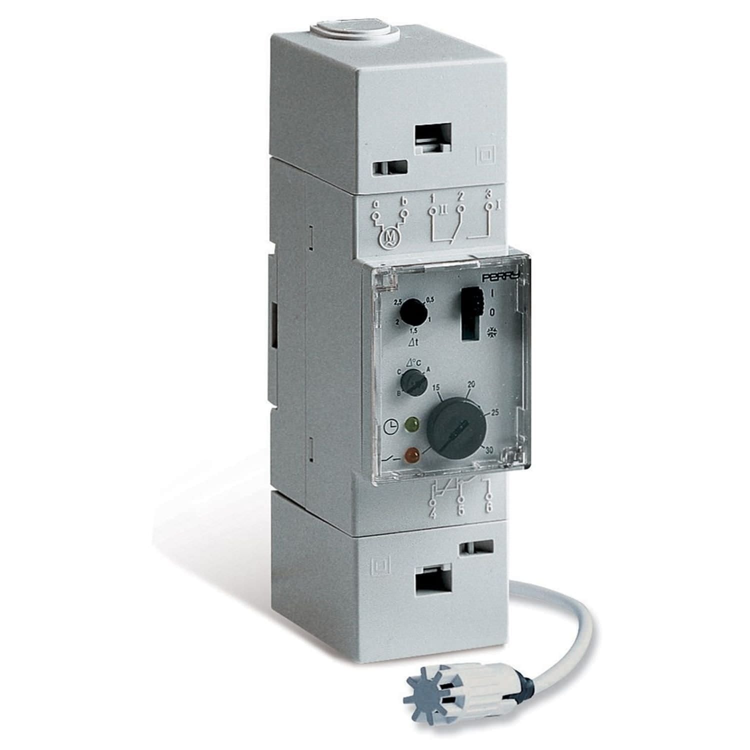 Termostato Con Sonda Modulare Din