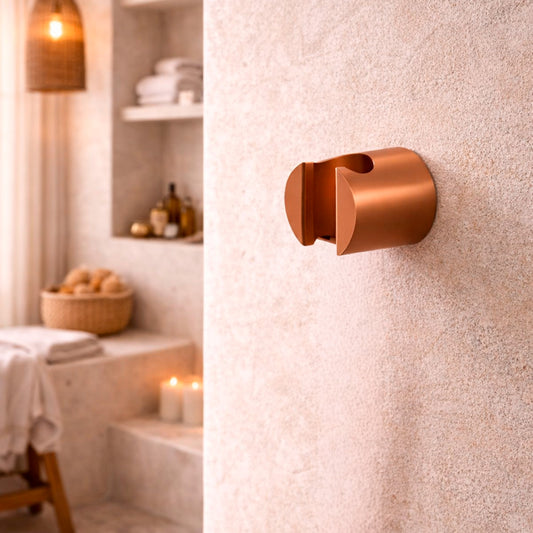 Levante rose gold hand shower wall bracket, elegance and durability