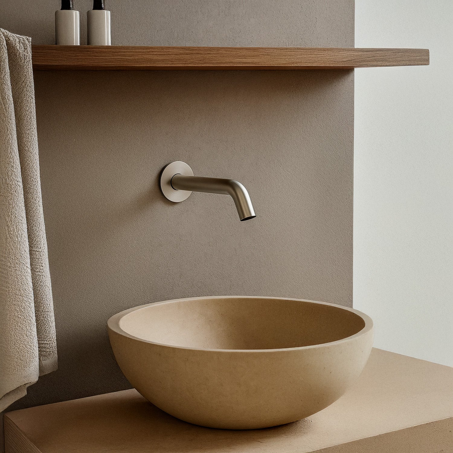 Bocchetta Inox da Parete per Lavandino Eleganza e Durabilita