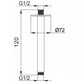 Braccio doccia soffitto inox corto eleganza e resistenza
