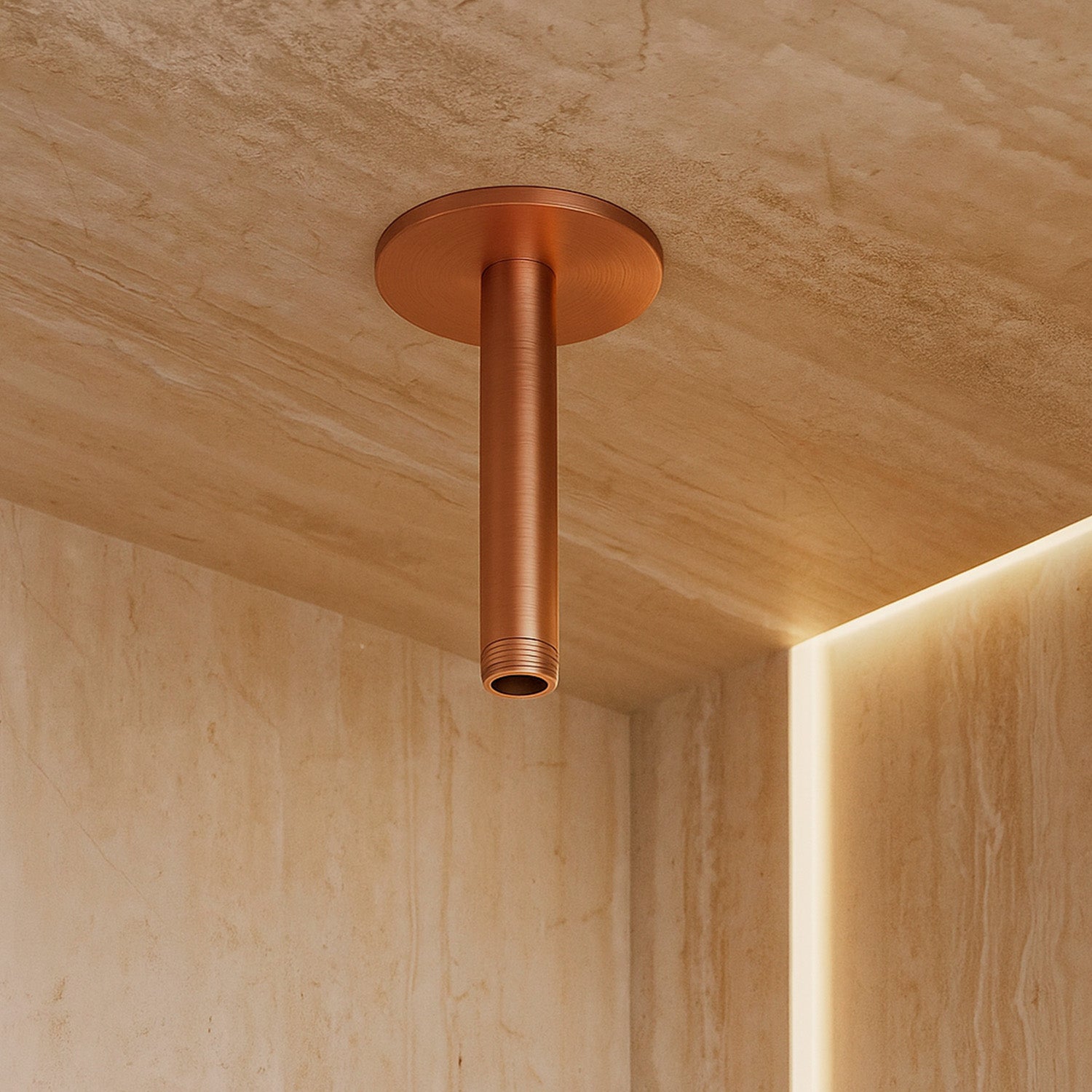 Braccio doccia soffitto corto oro rosa eleganza e qualita