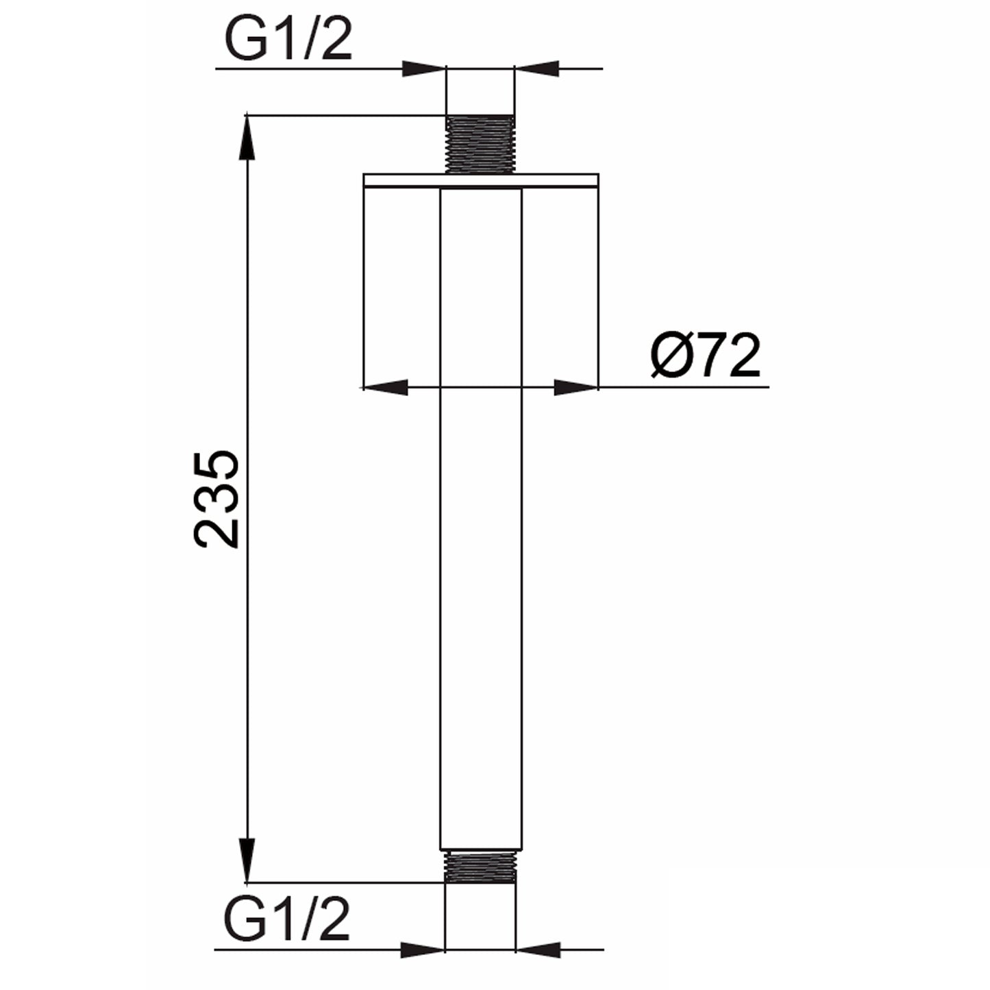Braccio doccia soffitto inox eleganza e resistenza acquista ora