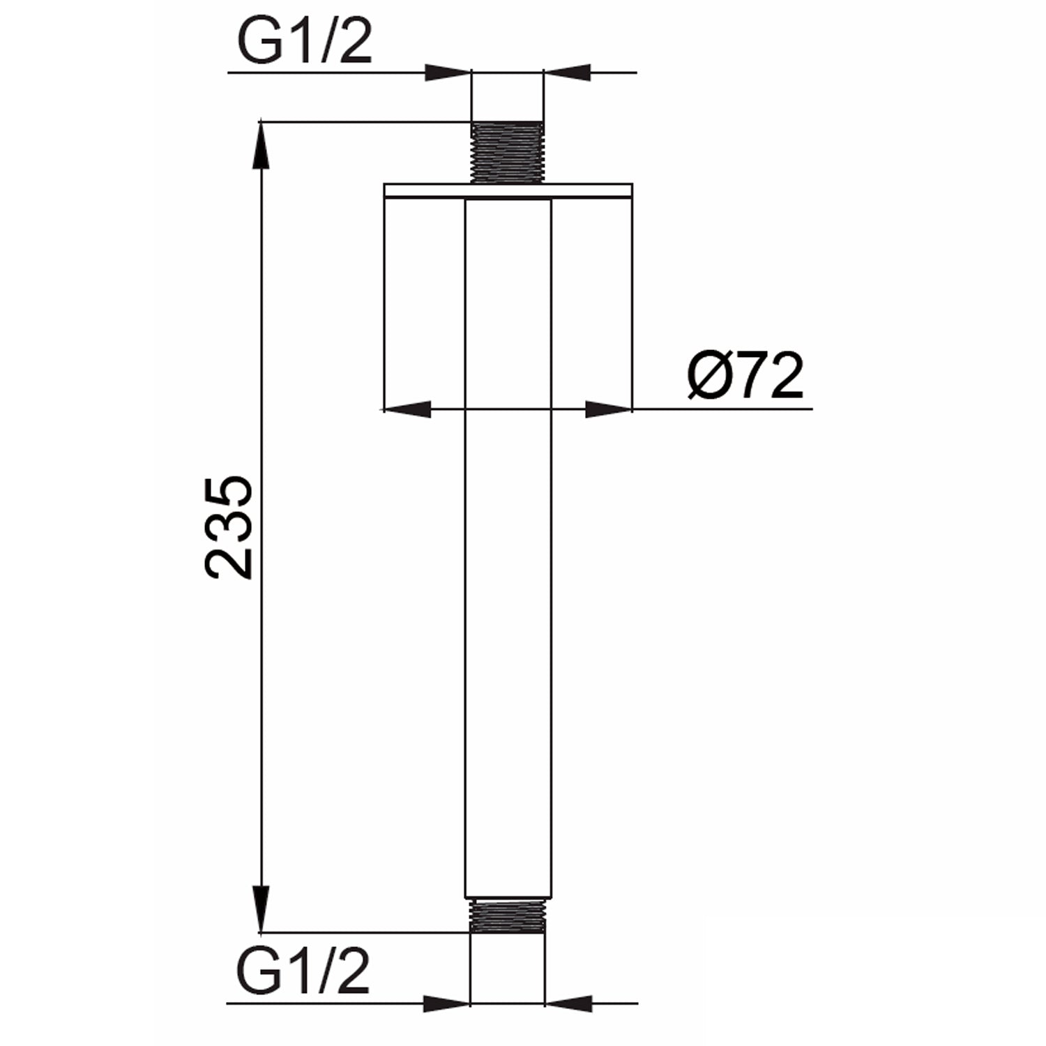 Braccio doccia soffitto inox eleganza e resistenza acquista ora