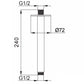 Braccio doccia soffitto inox oro rosa eleganza e resistenza