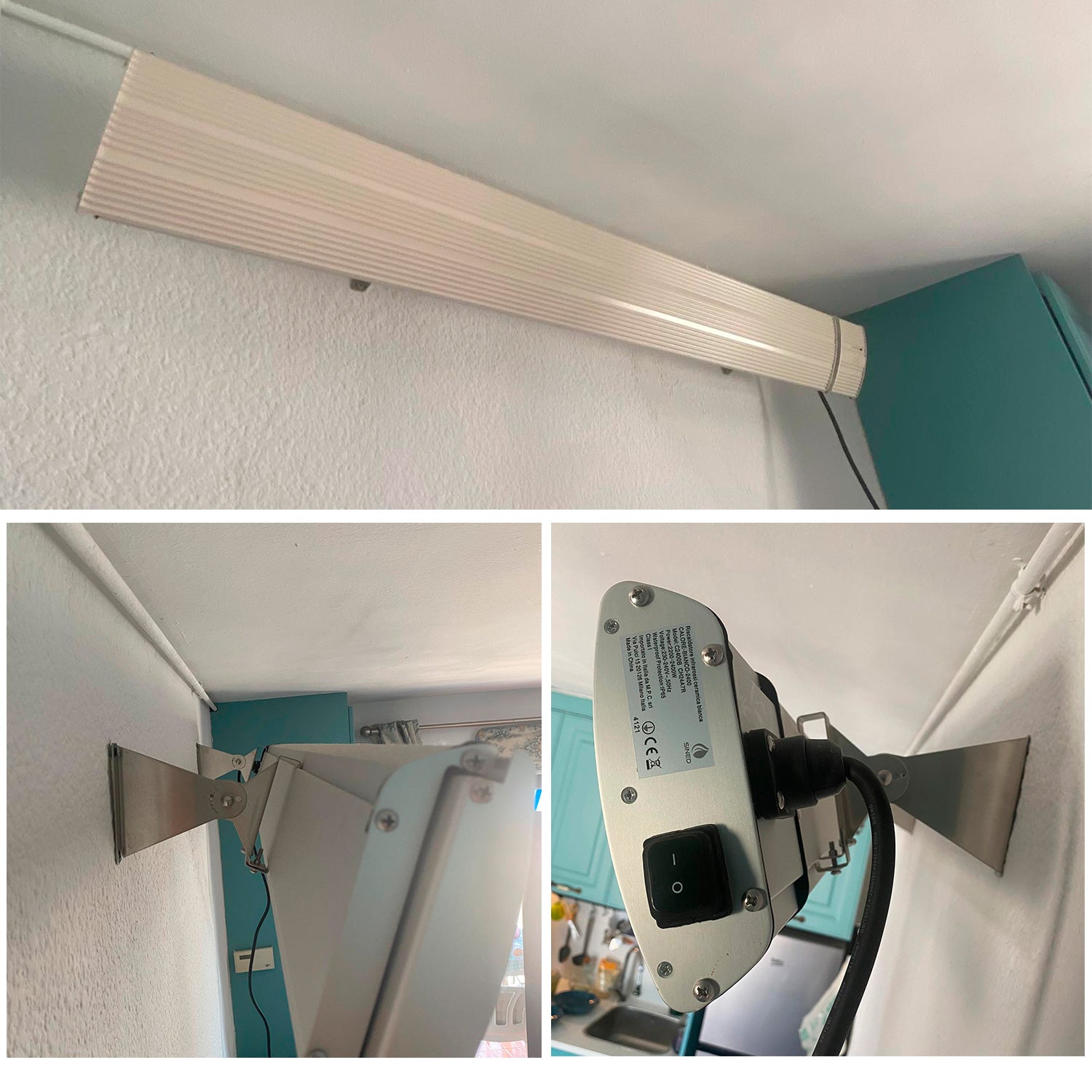 Radiatore a Infrarossi Da Parete Sined Calorebianco2400 Eleganza e Comfort Per Interni Ed Esterni