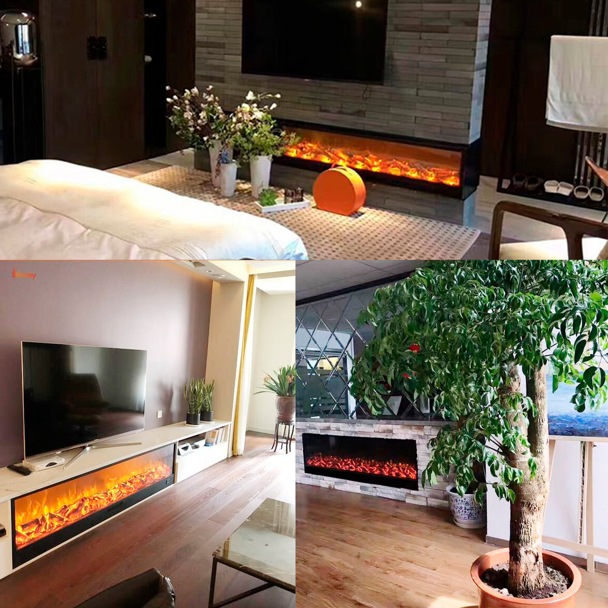 Caminetto Elettrico Amiata 180 Cm Eleganza e Calore Per La T
