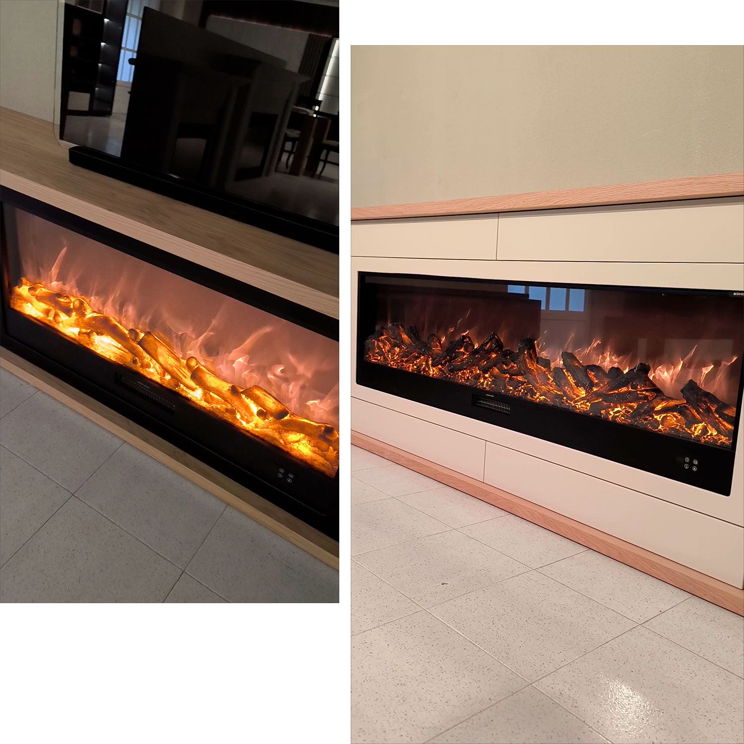 Caminetto Elettrico Amiata 180 Cm Eleganza e Calore Per La Tua Casa