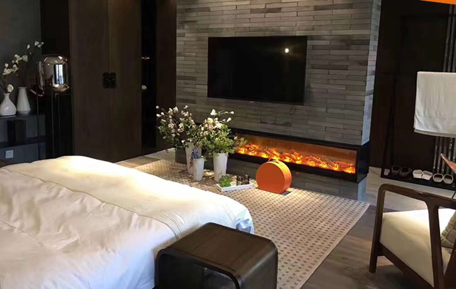 Caminetto Elettrico Amiata 180 Cm Eleganza e Calore Per La Tua Casa