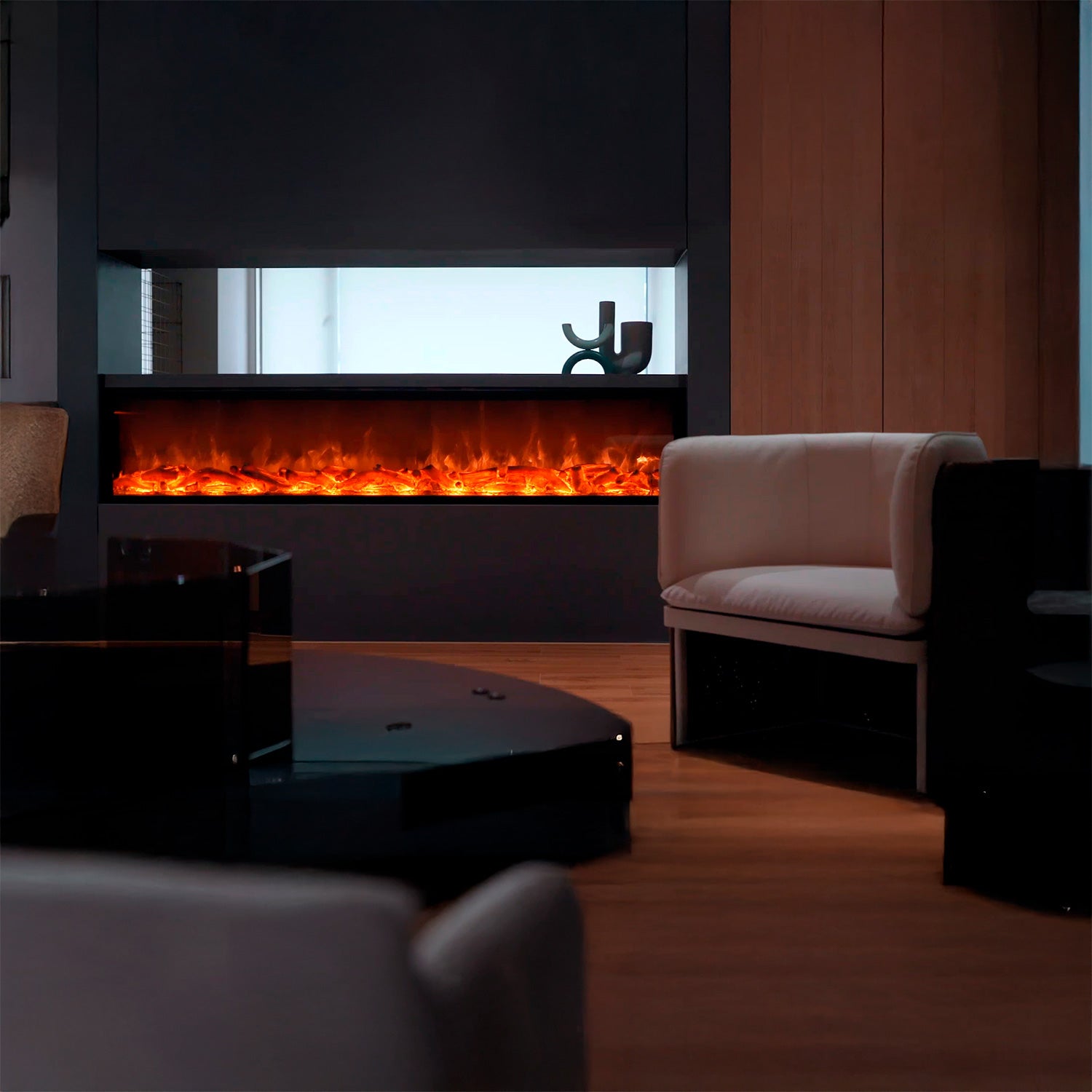 Caminetto Elettrico Amiata 180 Cm Eleganza e Calore Per La Tua Casa