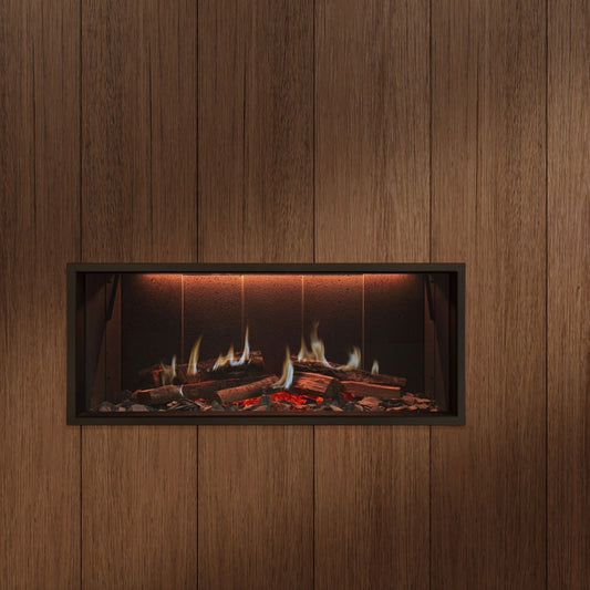 Caminetto Braies 85 cm design elegante e fiamme realistiche