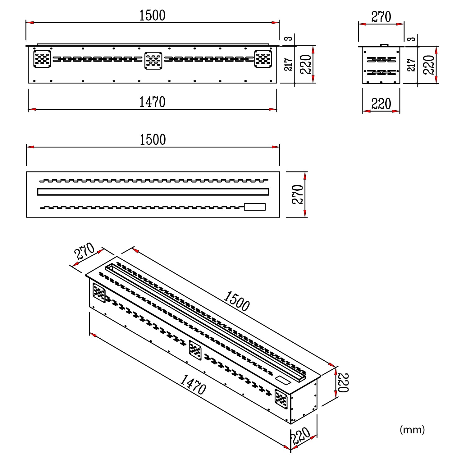 Caminetto EGA 150 eleganza e comfort a 150 cm