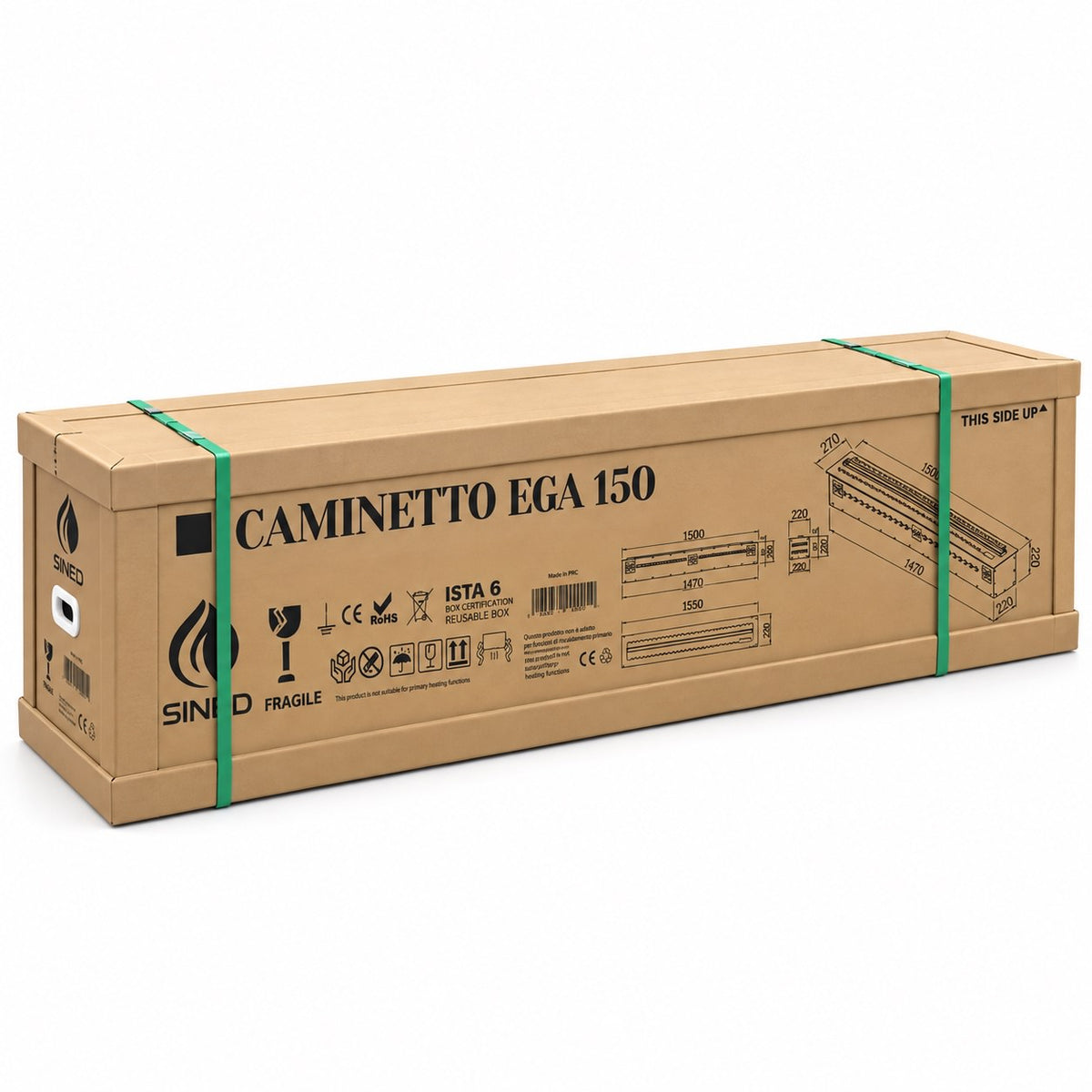 Caminetto EGA 150 eleganza e comfort a 150 cm
