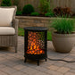 Caminetto rotondo Gardena design elegante fiamma olografica