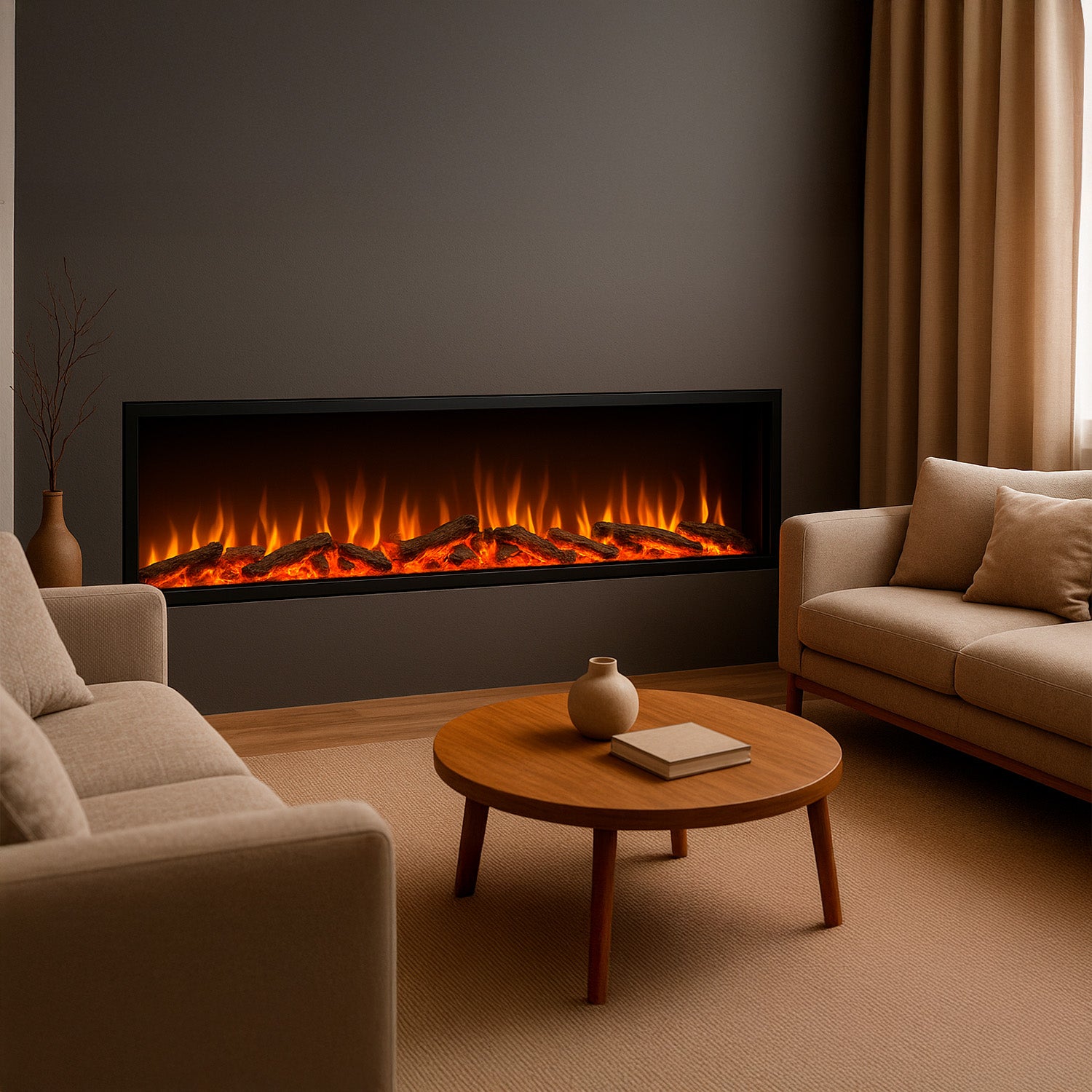 Caminetto Lasa Sined 150 eleganza e tecnologia olografica