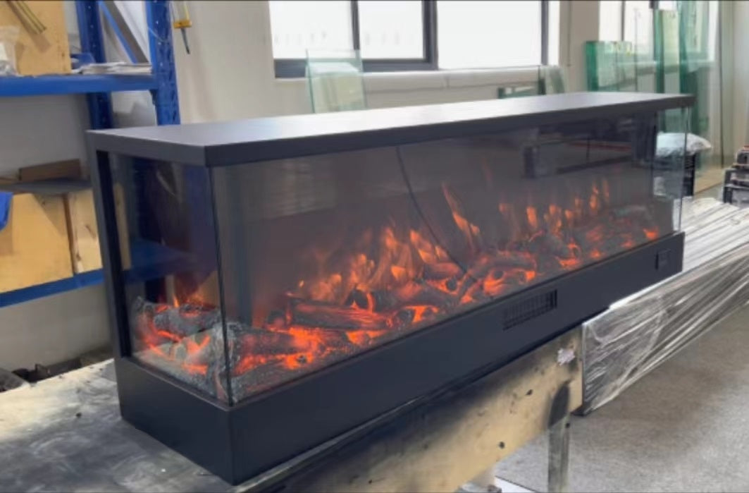 Caminetto Elettrico Trifacciale Sined Merano 108 Con Telecomando