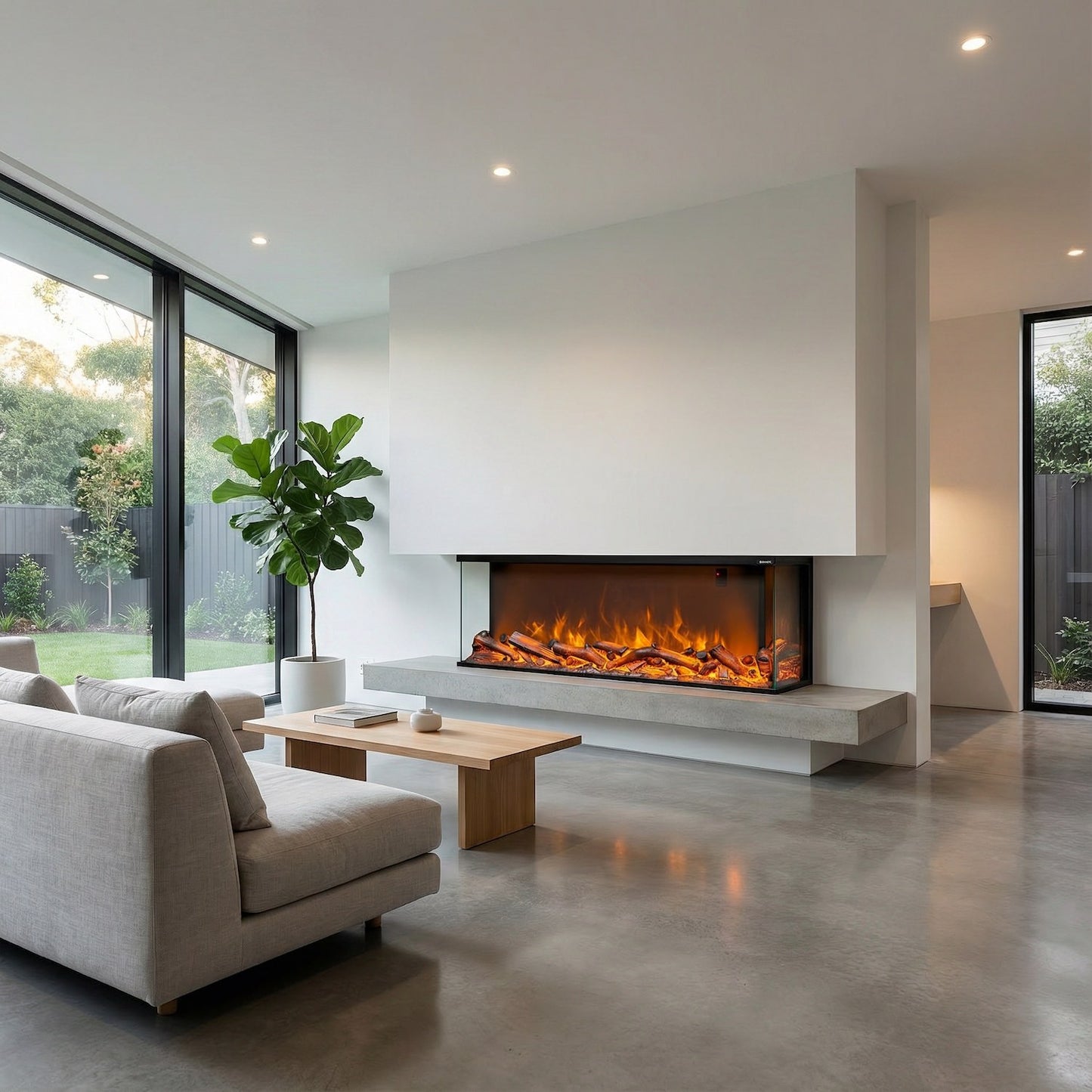 Caminetto Elettrico Trifacciale Sined Merano 108 Con Telecom