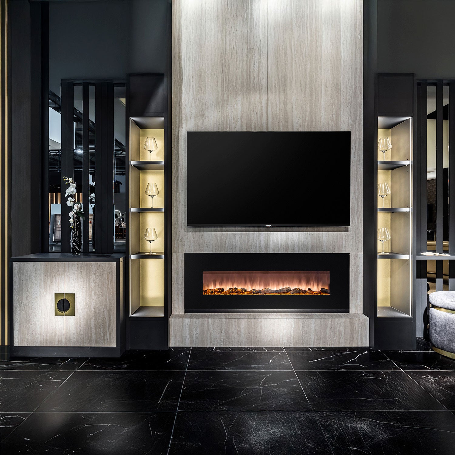 Caminetto Elettrico Sined Pordoi Eleganza e Calore Per La Tua Casa
