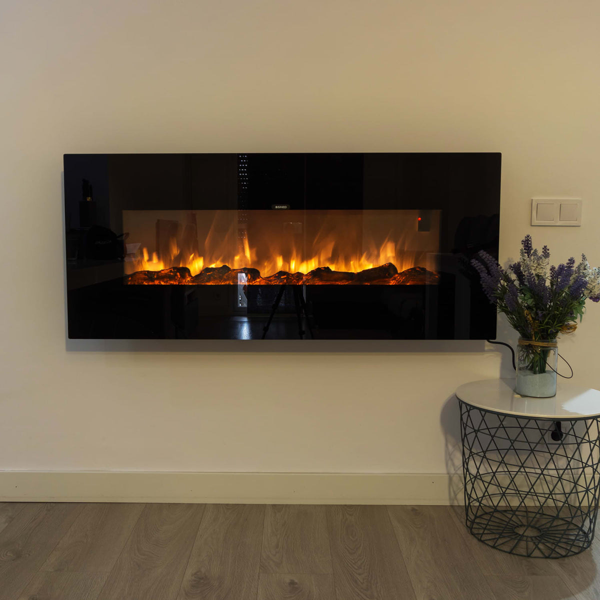 Caminetto Elettrico Sined Stelvio 128 Cm Eleganza e Calore P