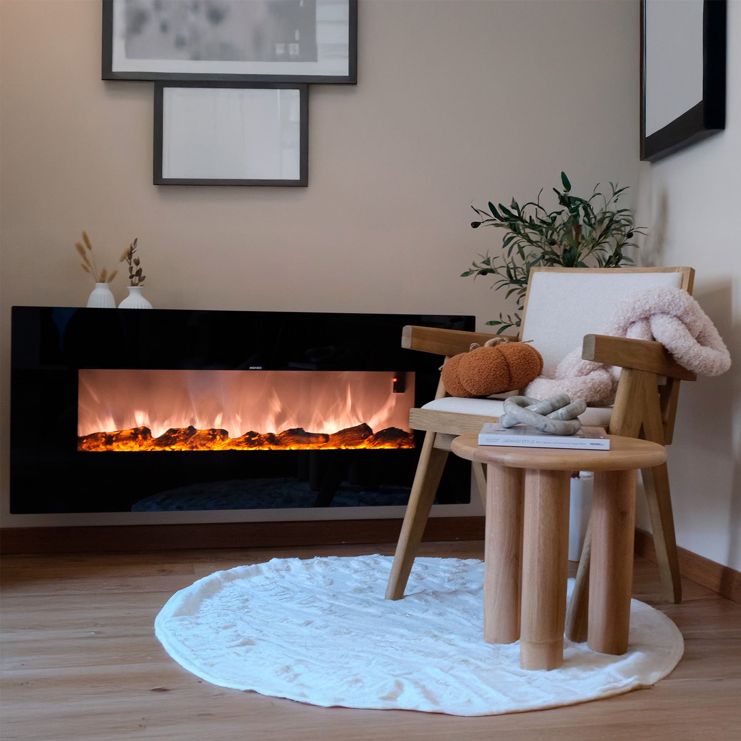Caminetto Elettrico Sined Stelvio 128 Cm Eleganza e Calore Per La Tua Casa