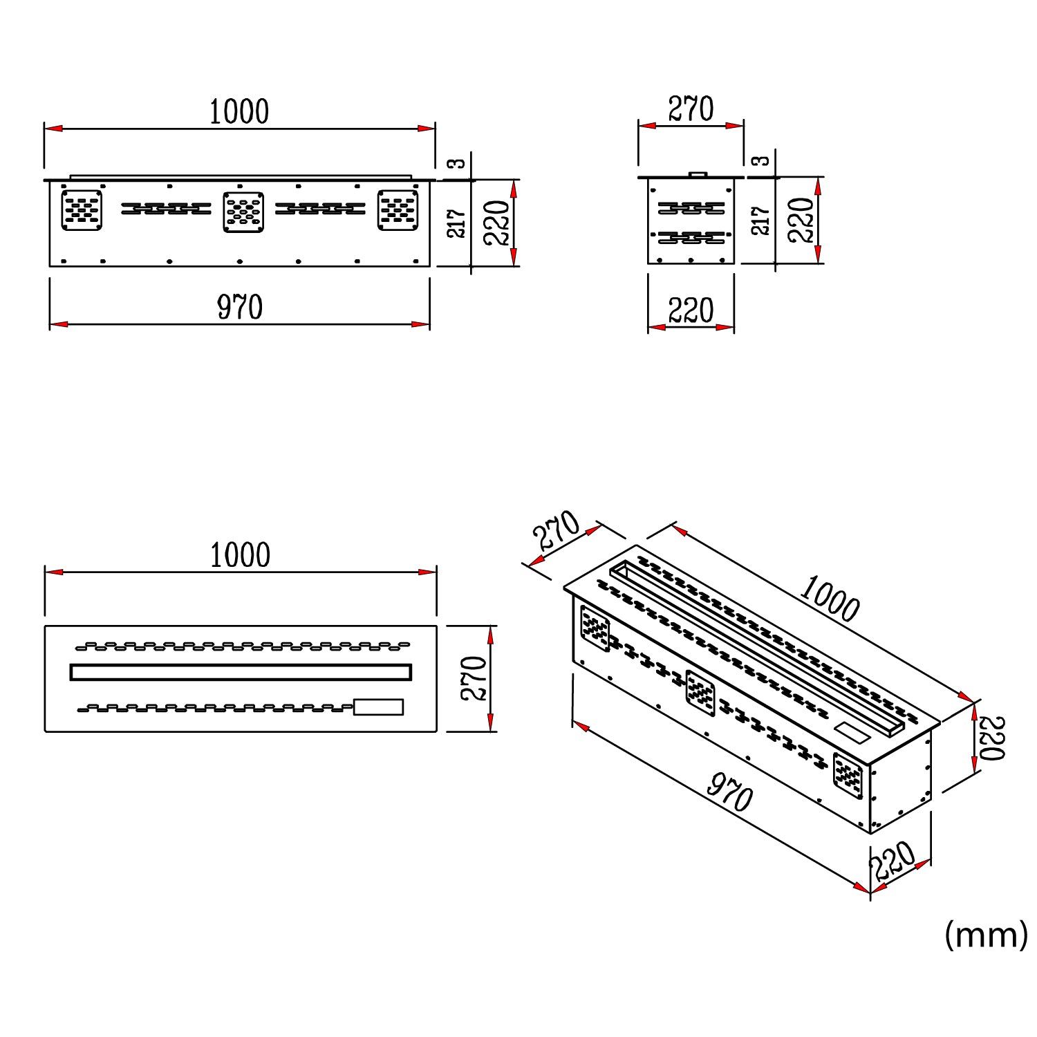 Caminetto Resia 100 Eleganza e Calore con Effetto Fiamma Realistico