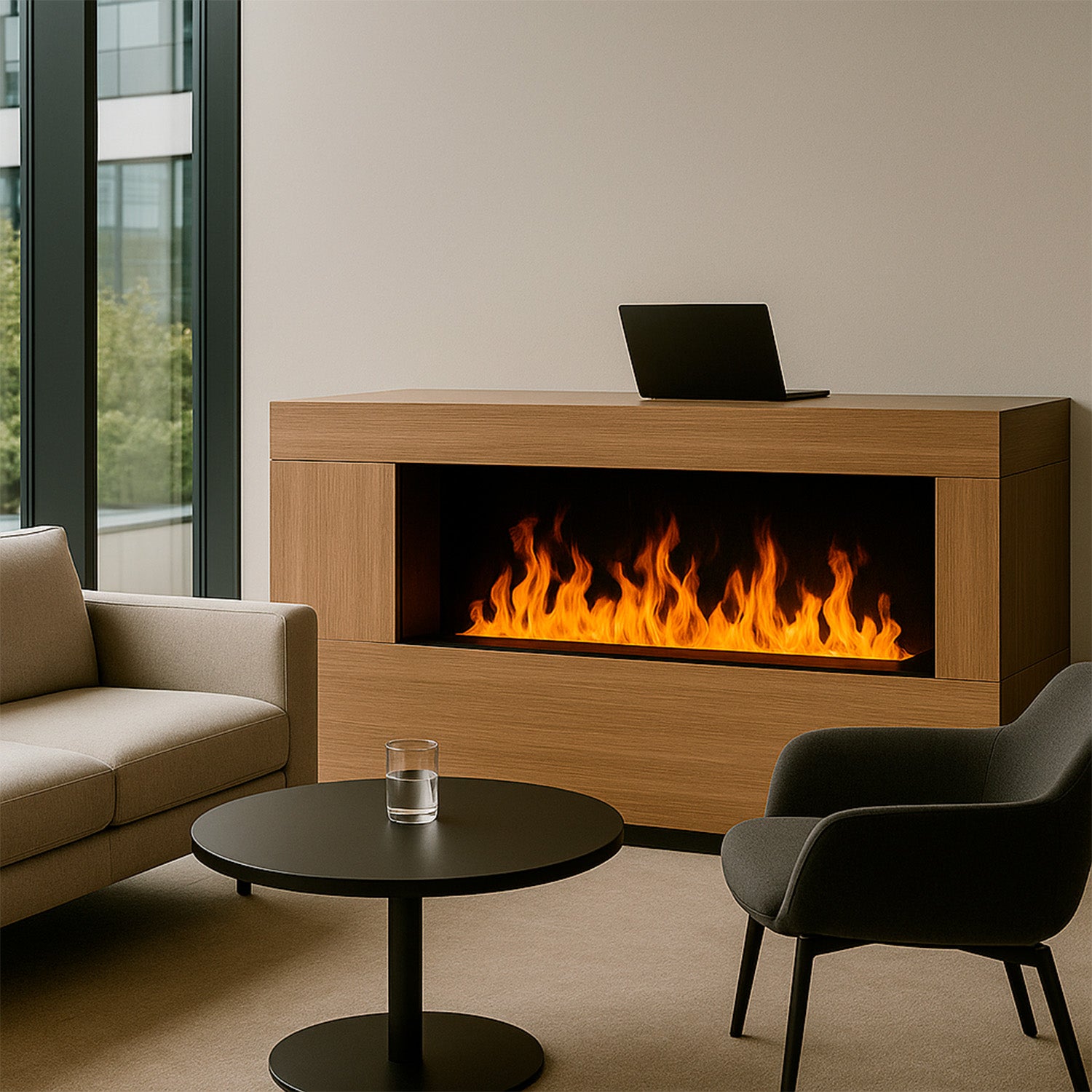 Caminetto Resia 100 Eleganza e Calore con Effetto Fiamma Rea