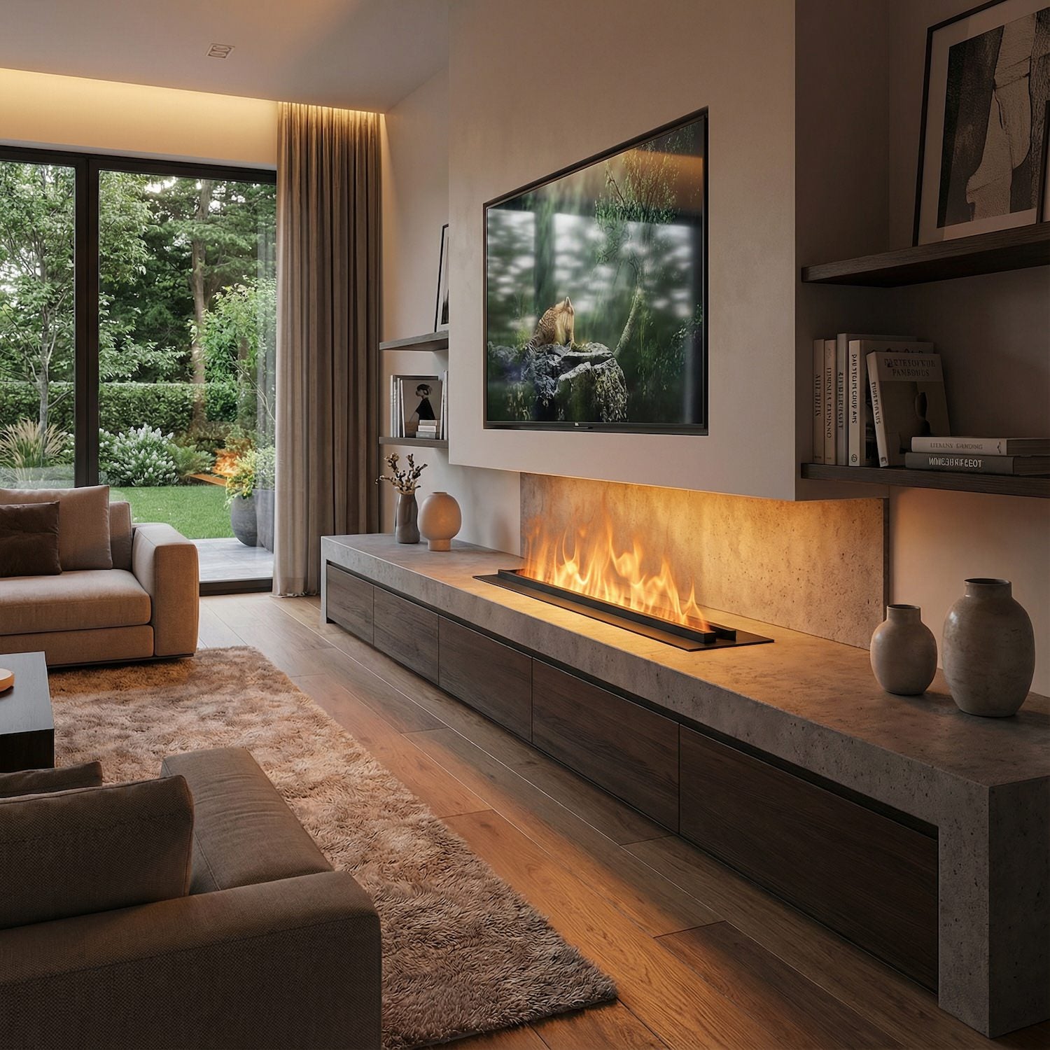 Caminetto Resia 100 Eleganza ed Effetto Fiamma Realistico