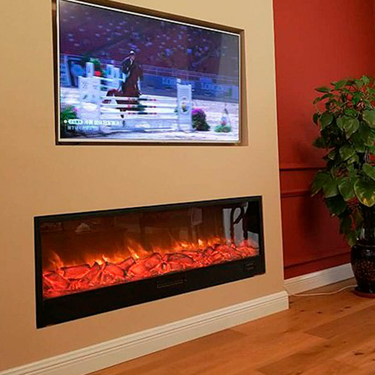 Caminetto Elettrico Vesuvio 200 Cm Eleganza e Calore