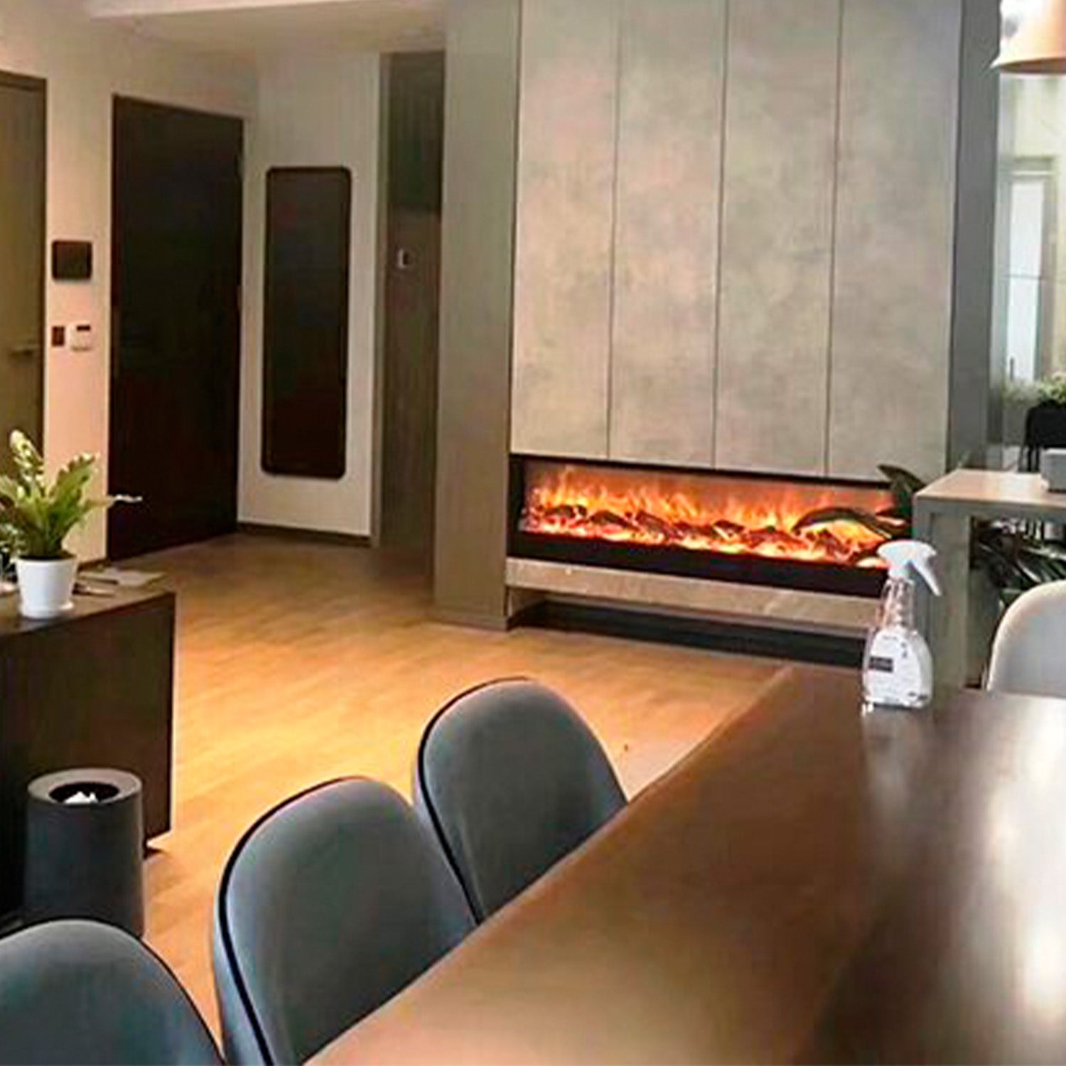 Caminetto Elettrico Vesuvio 200 Cm Eleganza e Calore Per Il Tuo Spazio