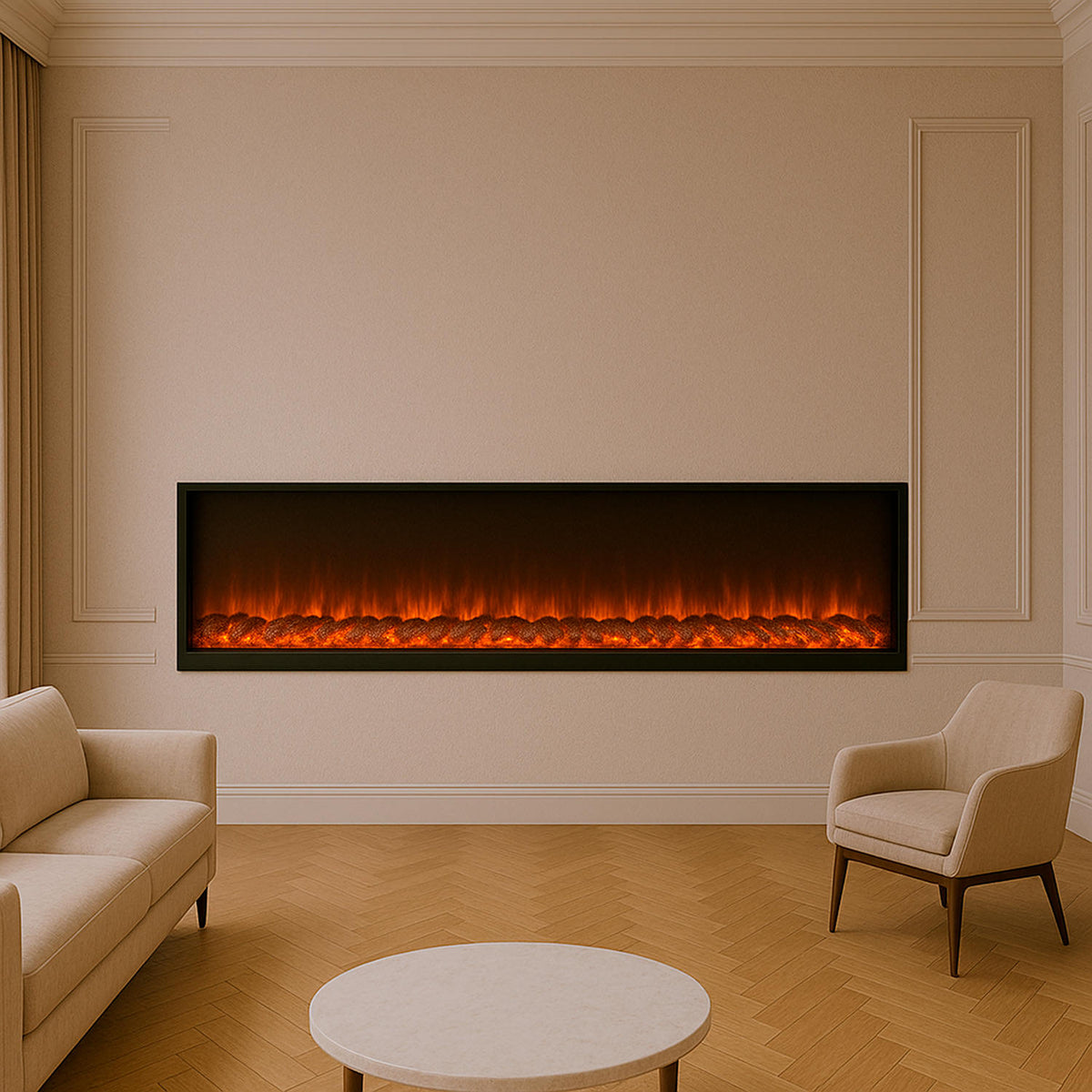 Caminetto Elettrico Vesuvio 200 Cm Eleganza e Calore