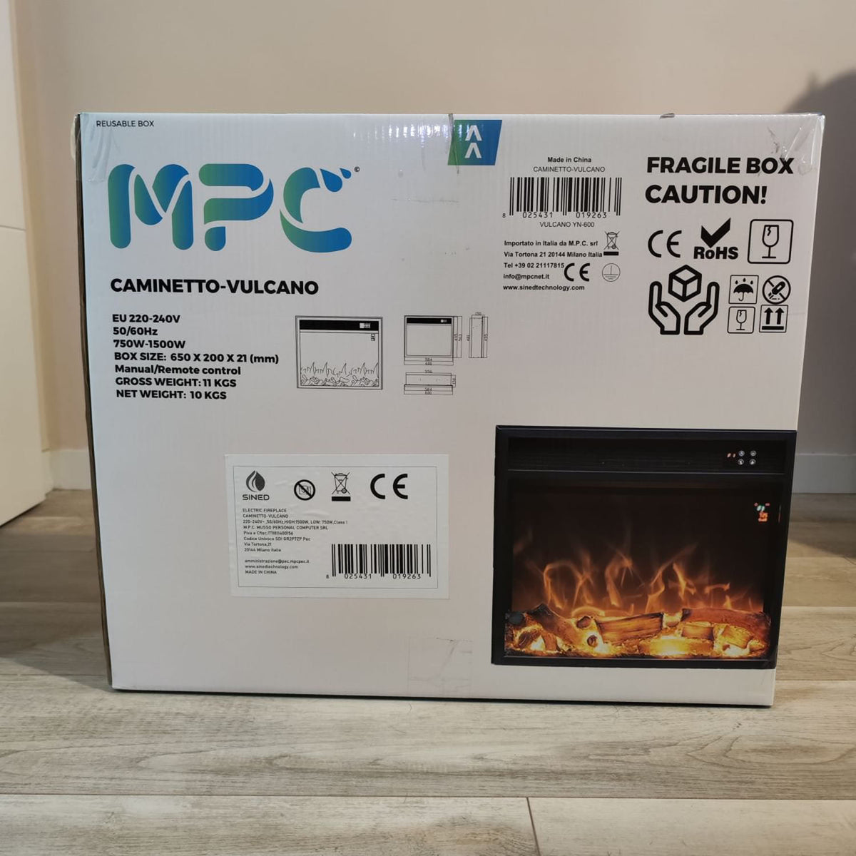 Caminetto Elettrico Vulcano Eleganza e Comfort a Casa Tua