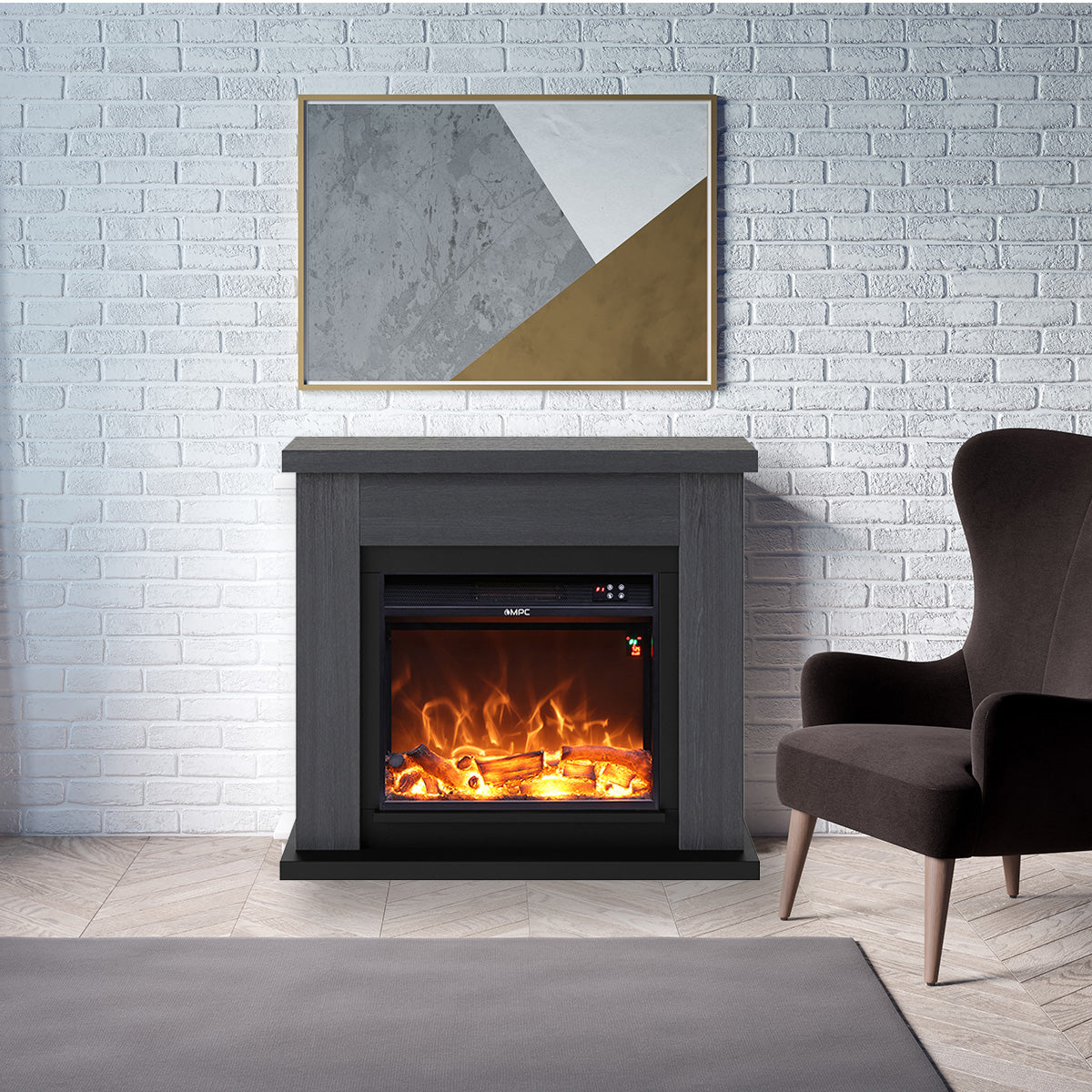 Caminetto Da Terra Grigio Scuro Eleganza e Calore Per Ogni Ambiente