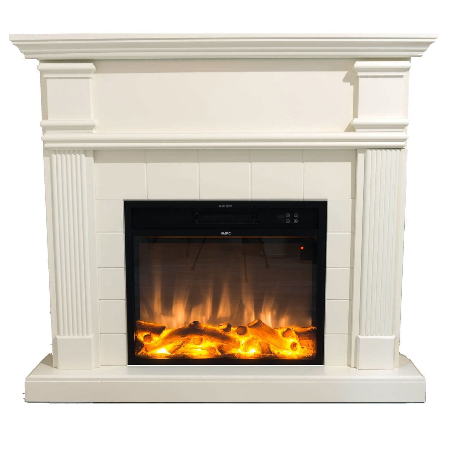 Caminetto Elettrico Bianco Crema Eleganza e Calore Per La Tua Casa