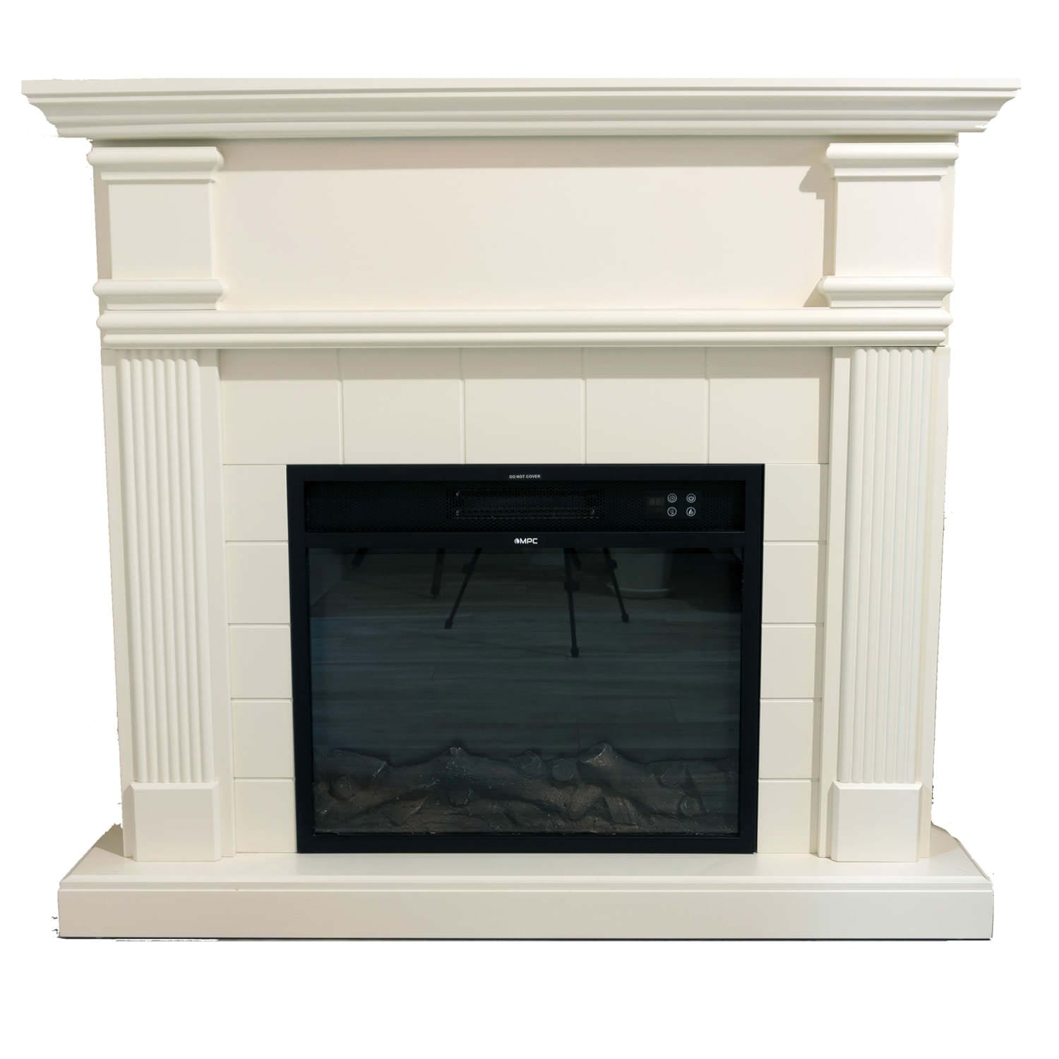 Caminetto Elettrico Bianco Crema Eleganza e Calore Per La Tua Casa