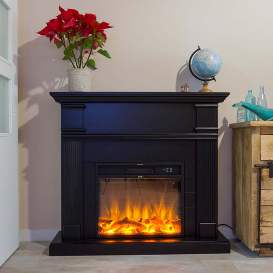 Caminetto Elettrico Nero Elegante Per Casa e Ufficio