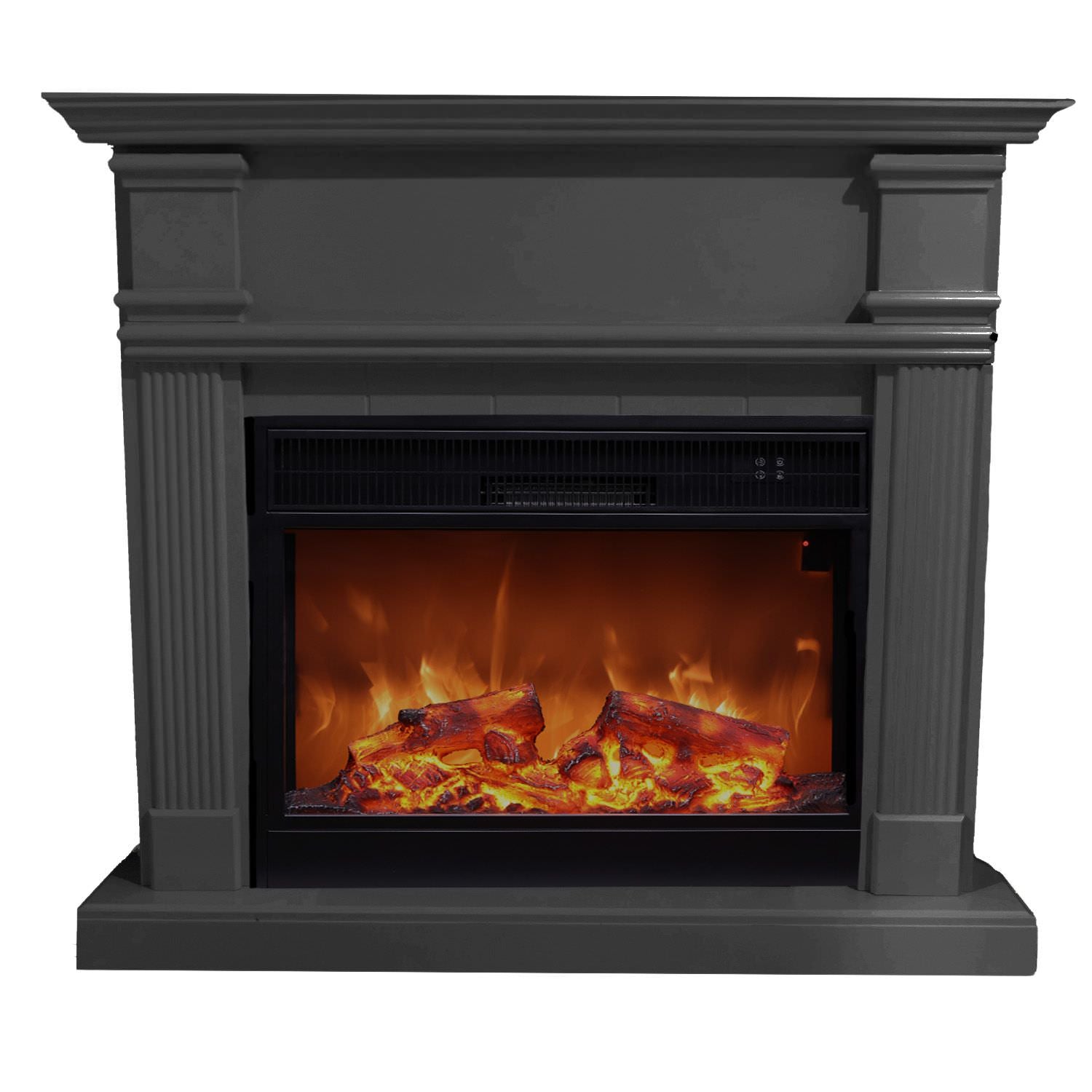 Caminetto elettrico grigio Sined Caldera eleganza e comfort per casa e ufficio