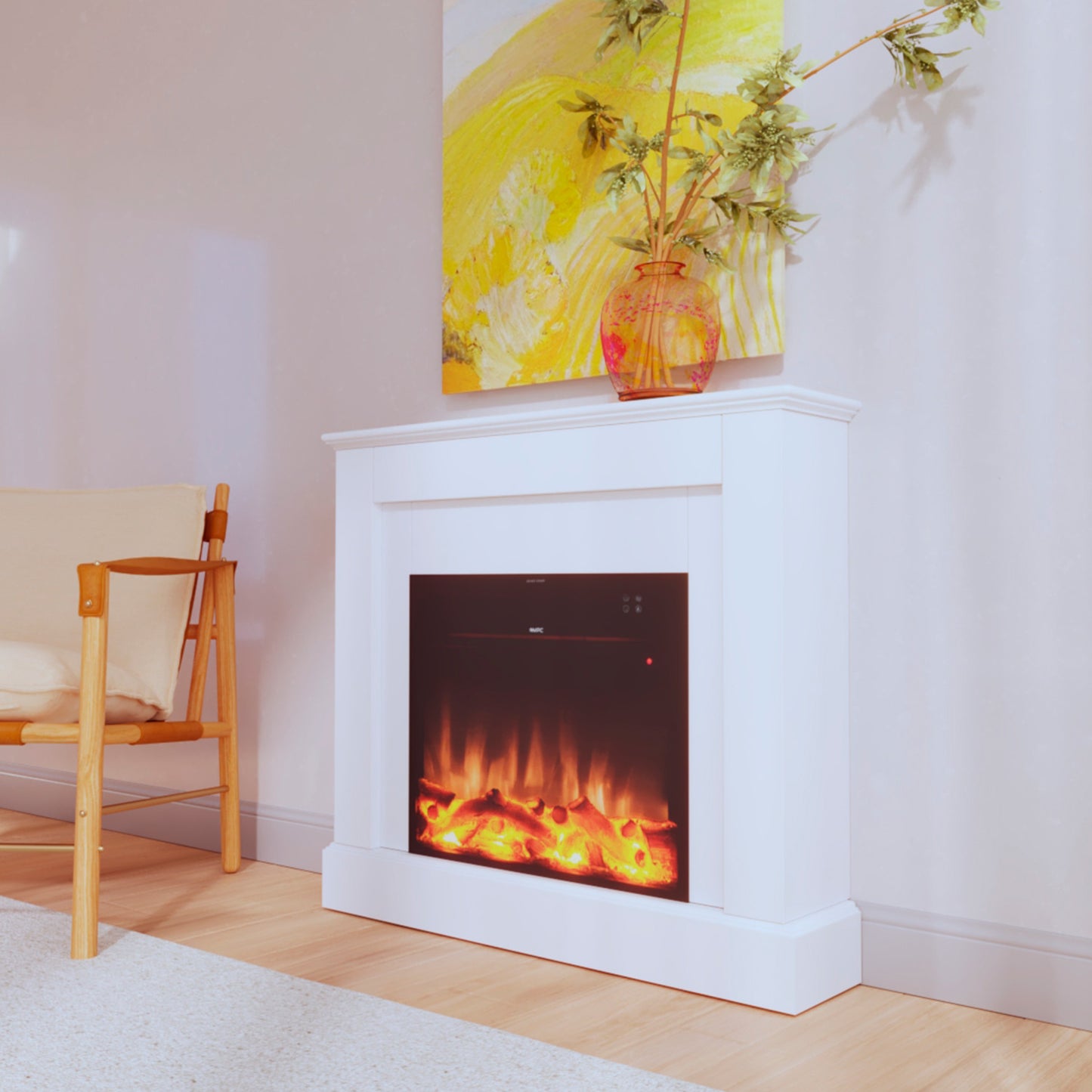 Caminetto Elettrico Mpc Camillo Bianco 60 Cm Eleganza e Funzionalita