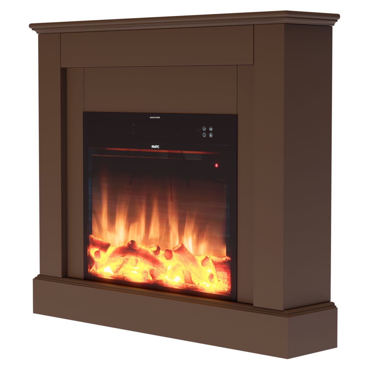 Caminetto Elettrico Camillo Marrone 60 Cm Eleganza e Calore Per La Tua Casa