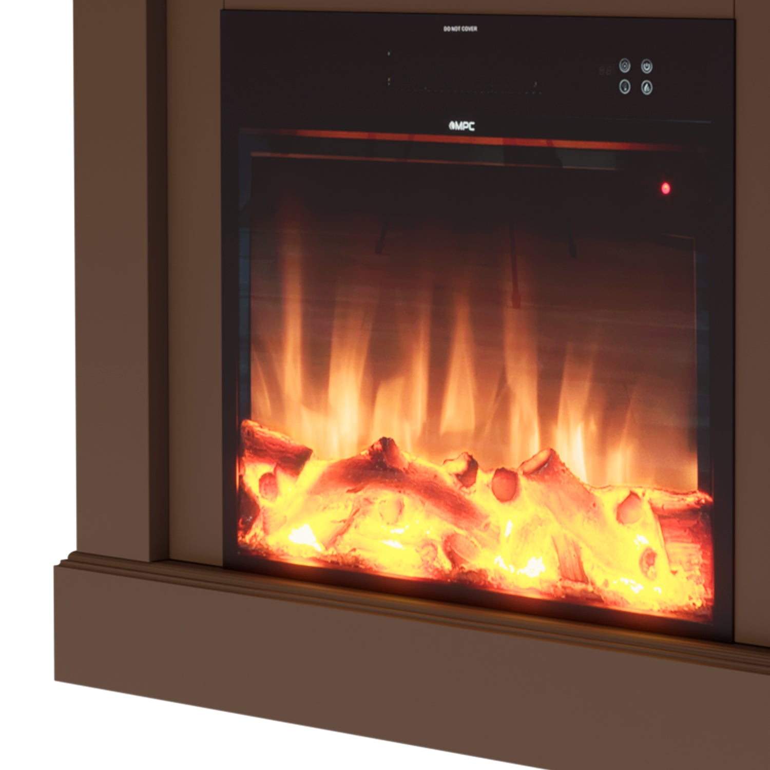 Caminetto Elettrico Camillo Marrone 60 Cm Eleganza e Calore Per La Tua Casa
