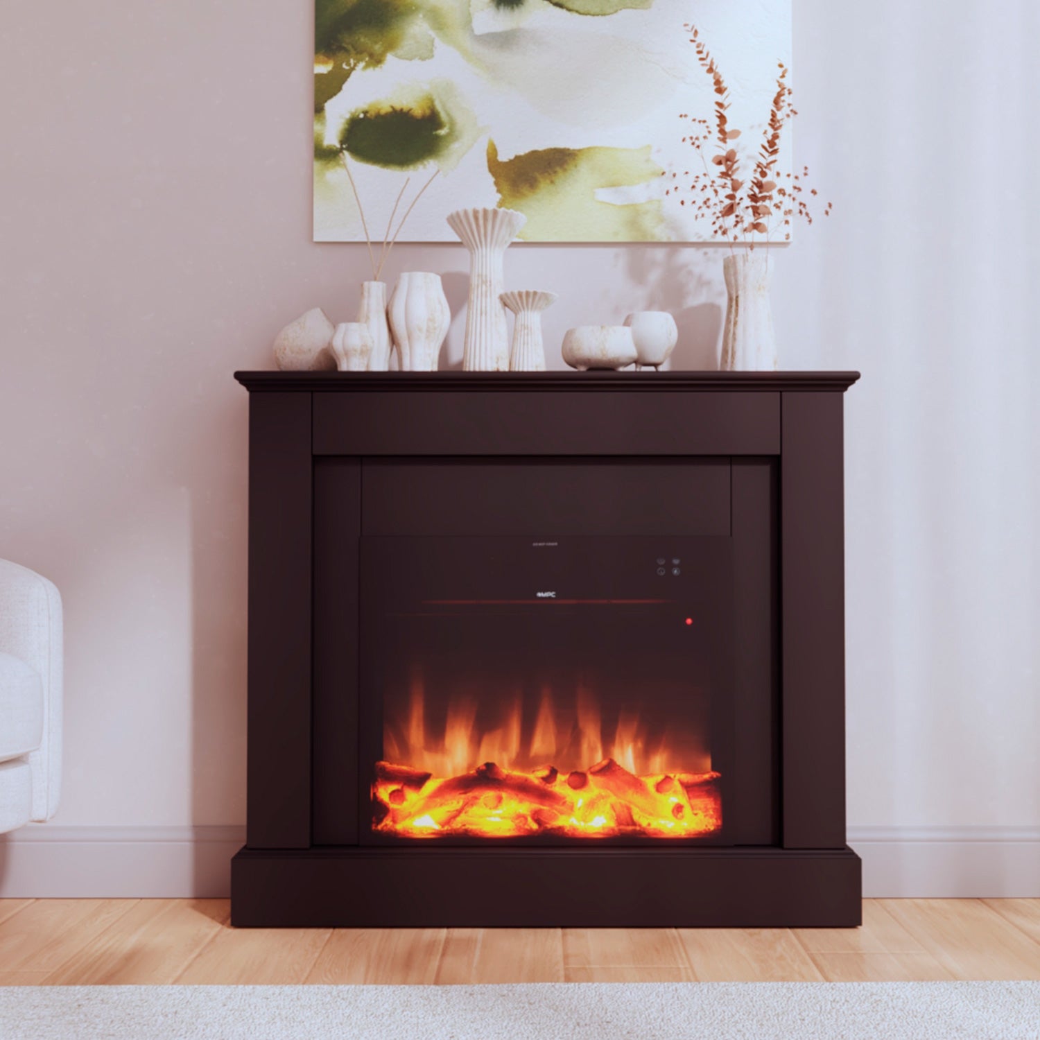 Caminetto Elettrico Camillo Nero Eleganza e Calore In Ogni Ambiente