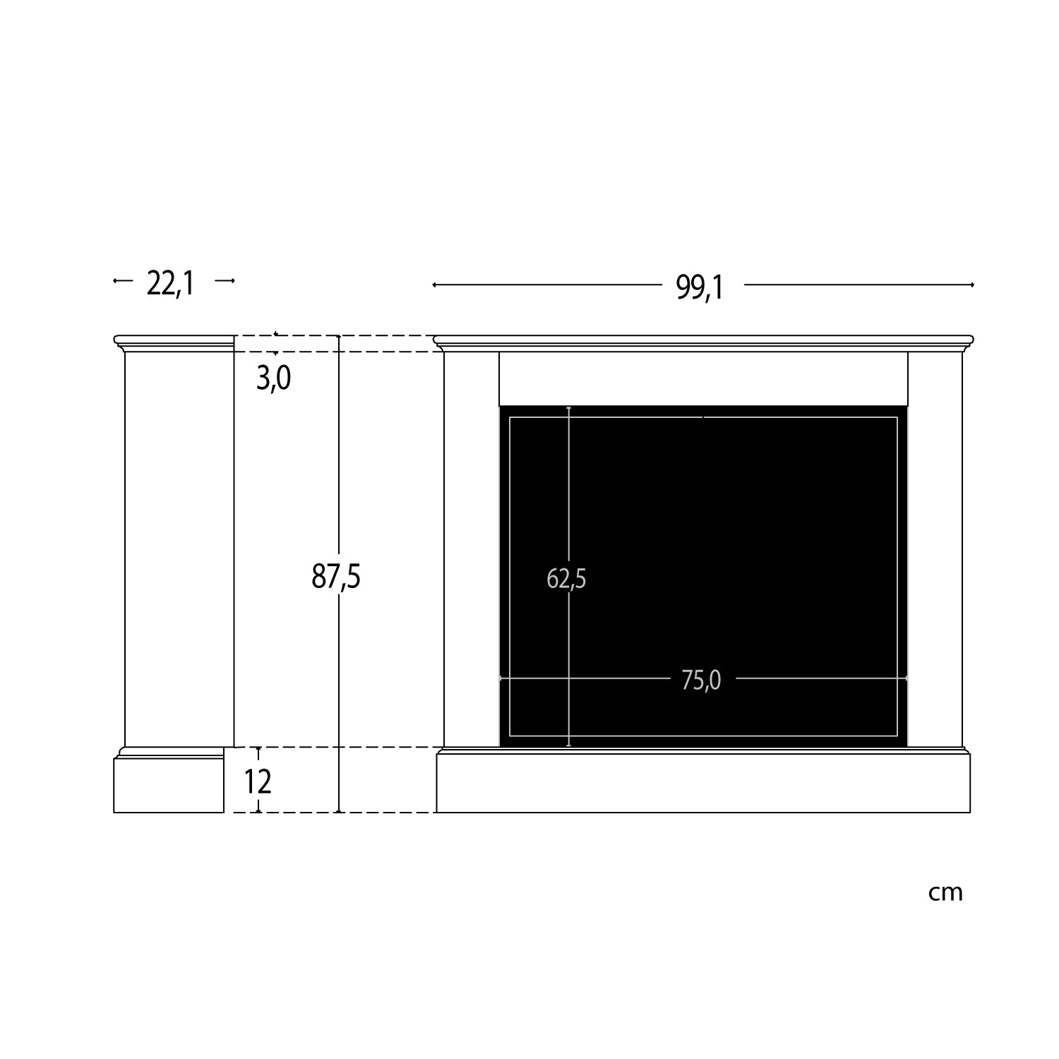 Caminetto Elettrico Camillo Xxl Bianco Eleganza e Funzionalita
