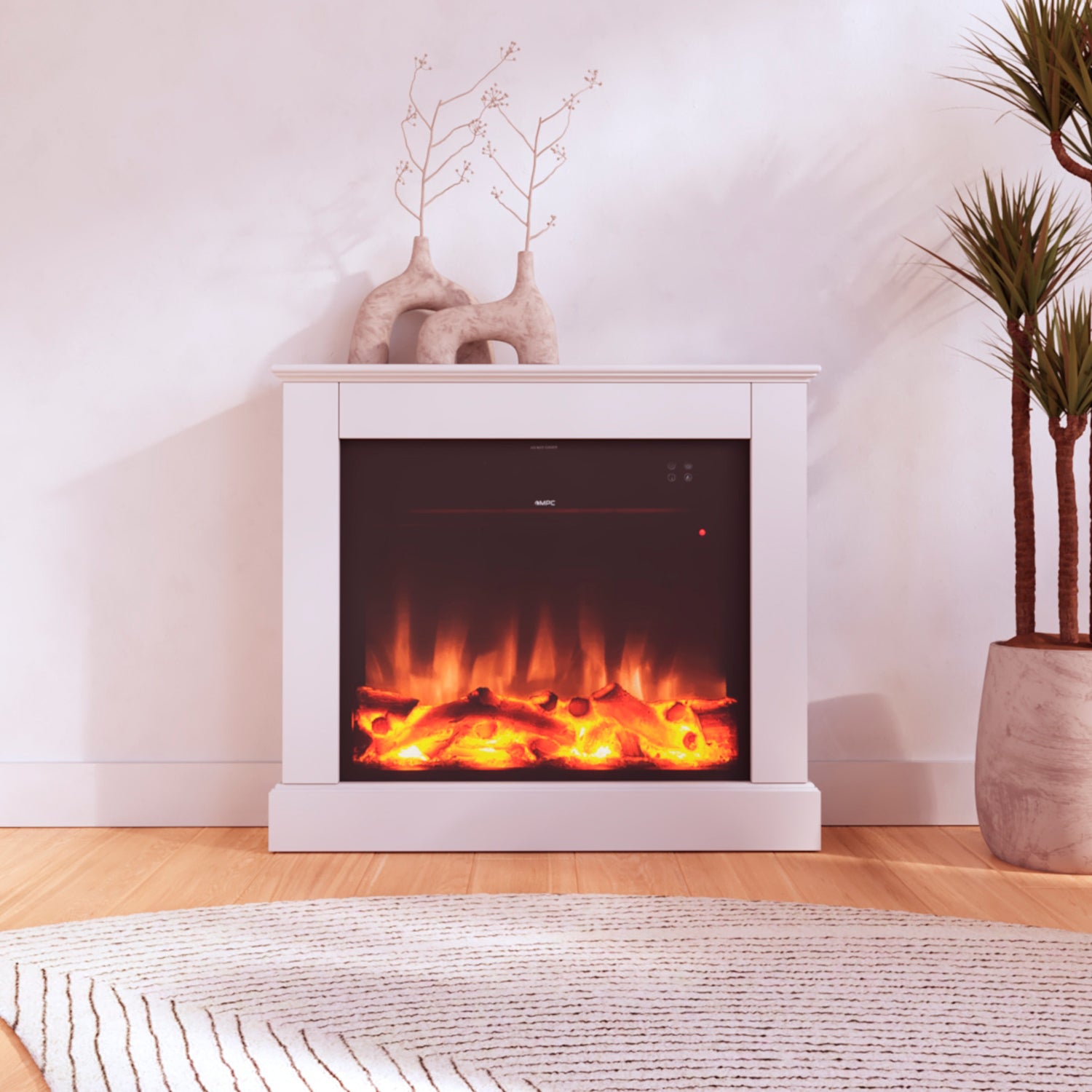 Caminetto Elettrico Camillo Xxl Bianco Eleganza e Funzionalita