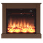 Camino Elettrico Camillo Xxl Marrone Eleganza e Calore In 75 Cm