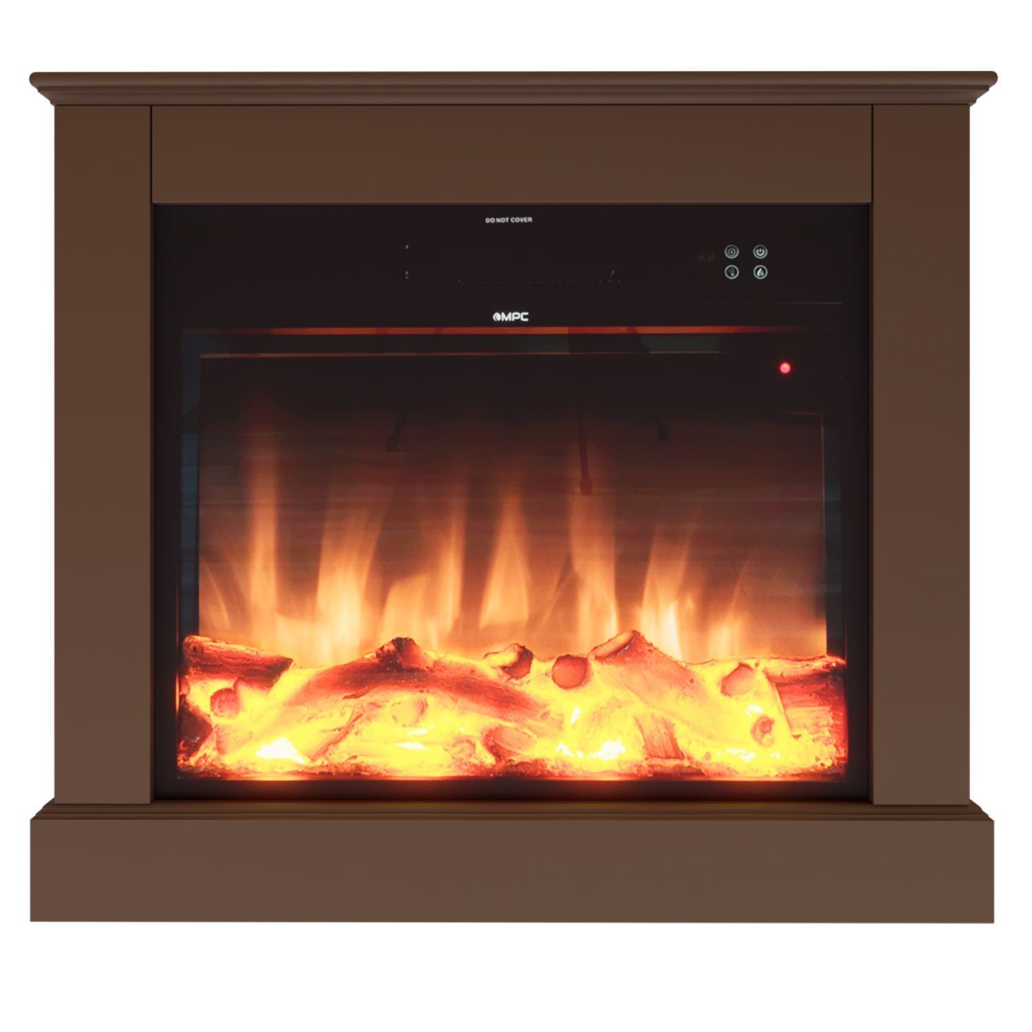 Camino Elettrico Camillo Xxl Marrone Eleganza e Calore In 75 Cm