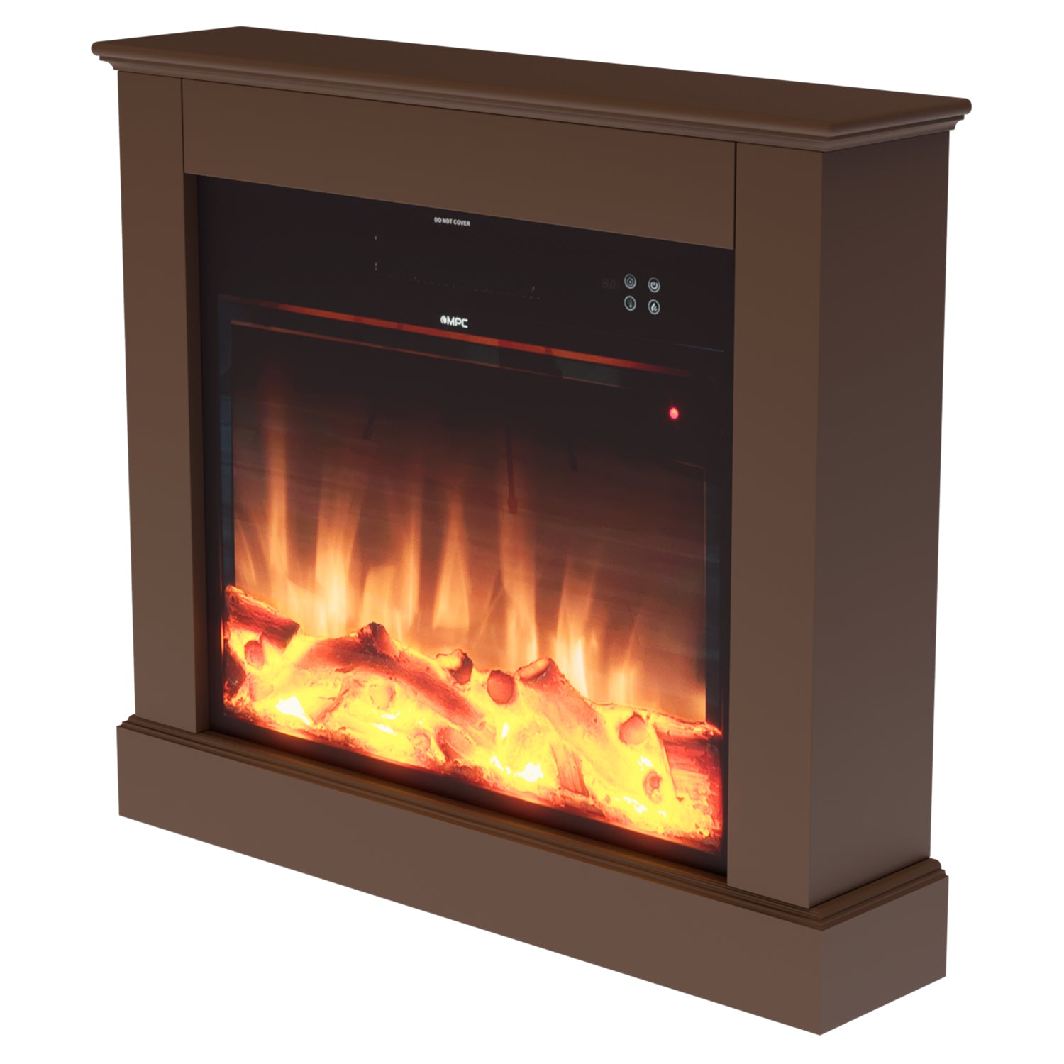 Camino Elettrico Camillo Xxl Marrone Eleganza e Calore In 75 Cm