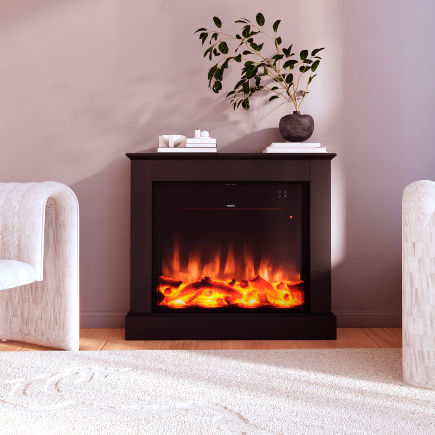 Caminetto Elettrico Camillo Xxl Nero Eleganza e Calore Per La Tua Casa