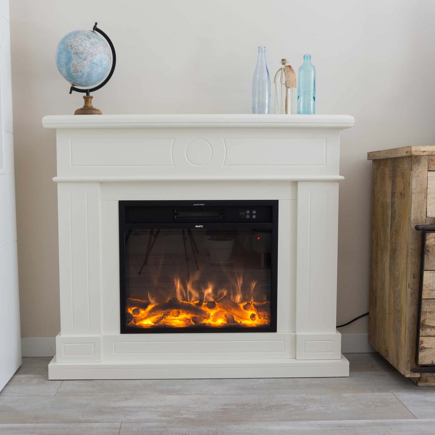 Caminetto Elettrico Bianco Sined Lipari Eleganza e Calore Per La Tua Casa