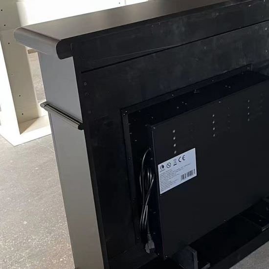 Caminetto Elettrico Nero Elegante Con Effetto Fiamma Realistico