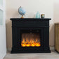 Caminetto Elettrico Nero Elegante Con Effetto Fiamma Realistico